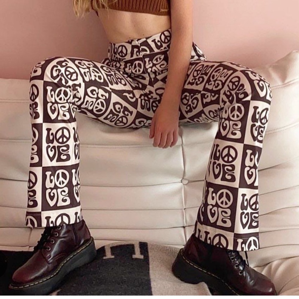 House of Sunny all you need is love pants